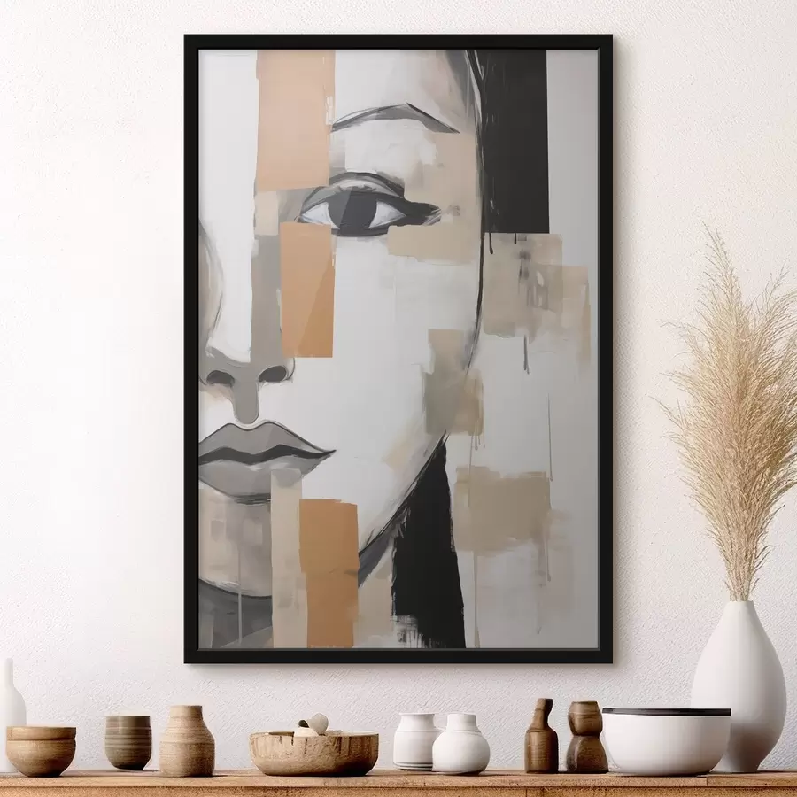 Fototapet Stylizovaný ženský portrét ve stylu malby f49054