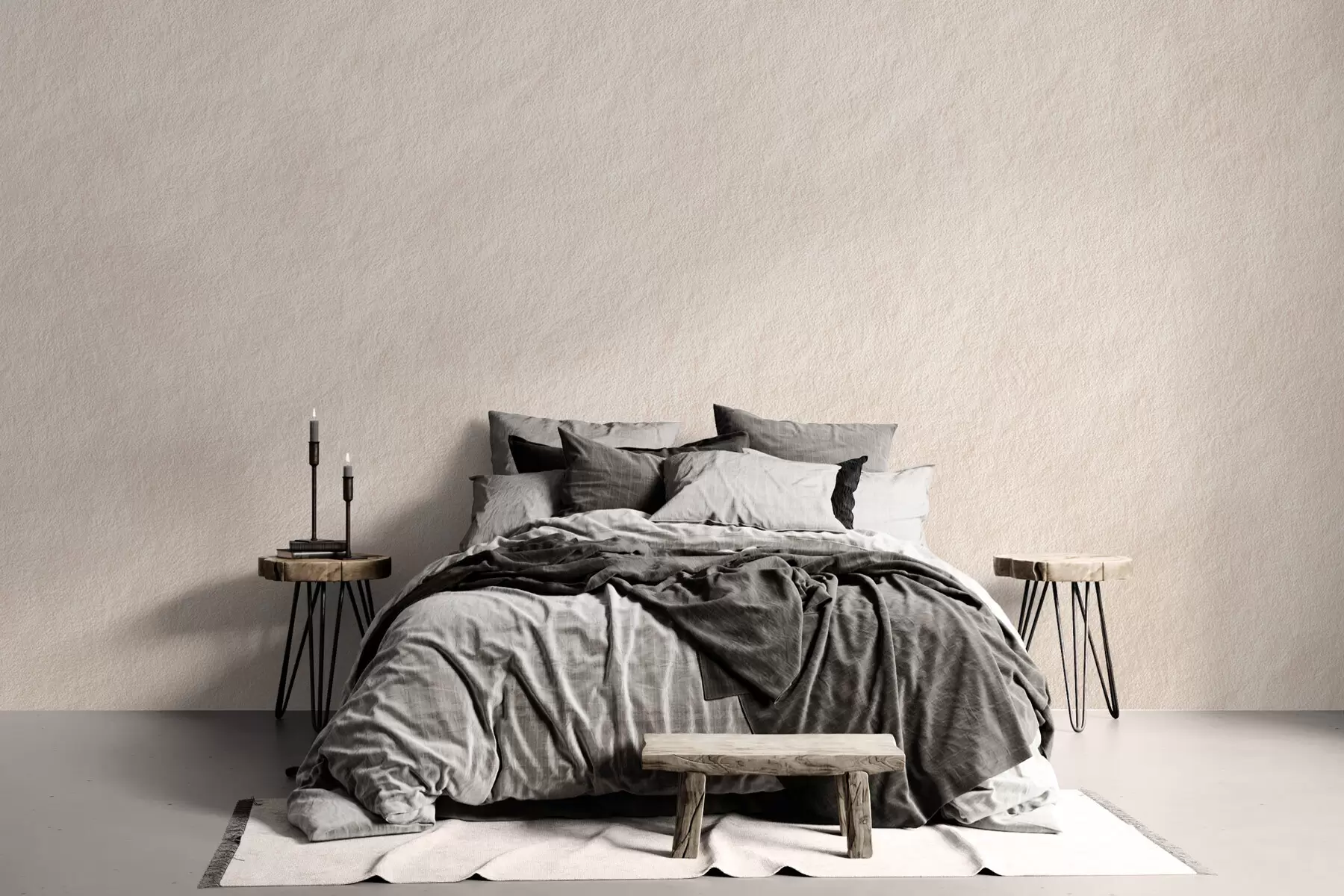 Fototapet Světle béžové pozadí ve stylu dekorativní omítky, minimalistický styl, kamenná struktura w09800