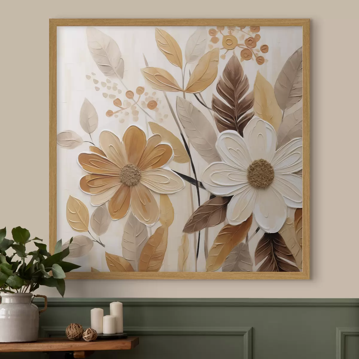 Poster Stylizované květiny v malířském stylu f49072