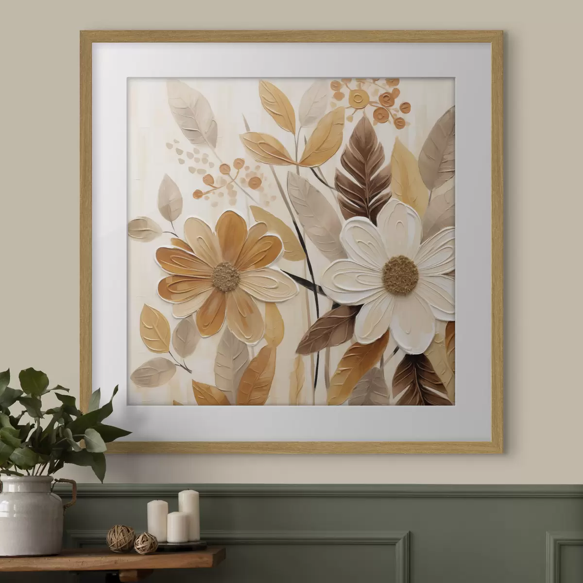 Poster Stylizované květiny v malířském stylu f49072