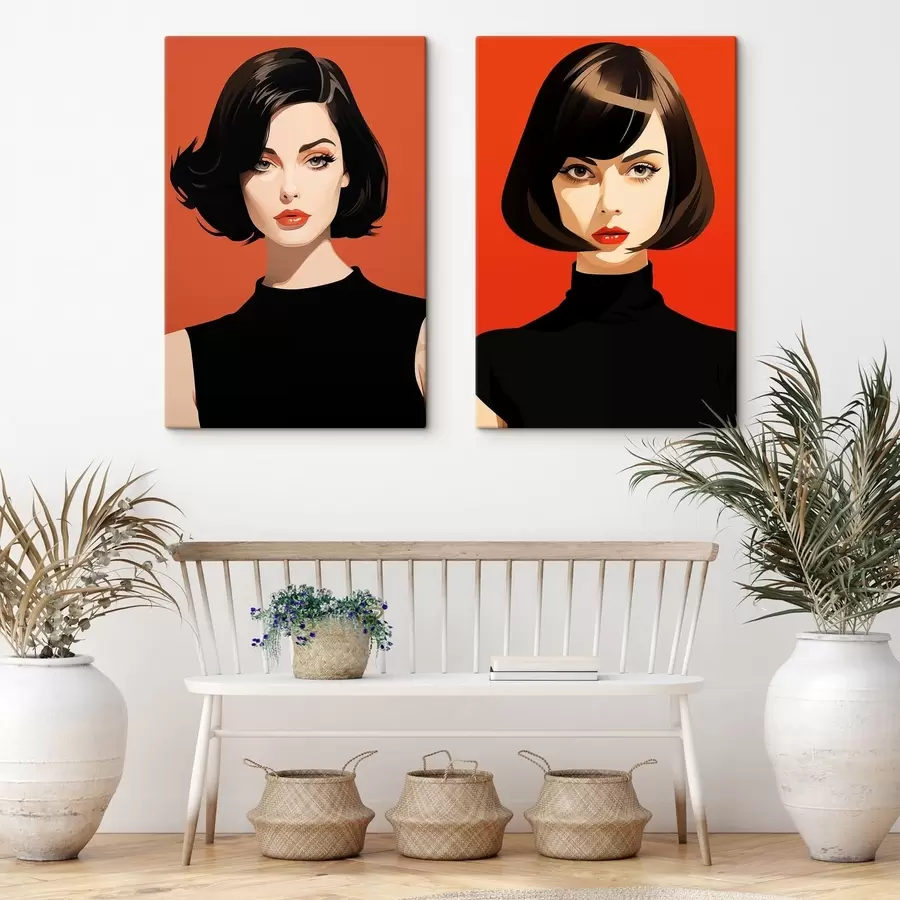 Obraz Moderní brunetové duo Č. m30502