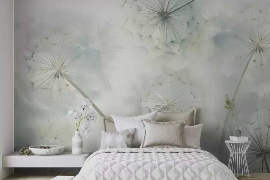 Fototapet Abstraktní imitace malby s motivem pampelišek w05664