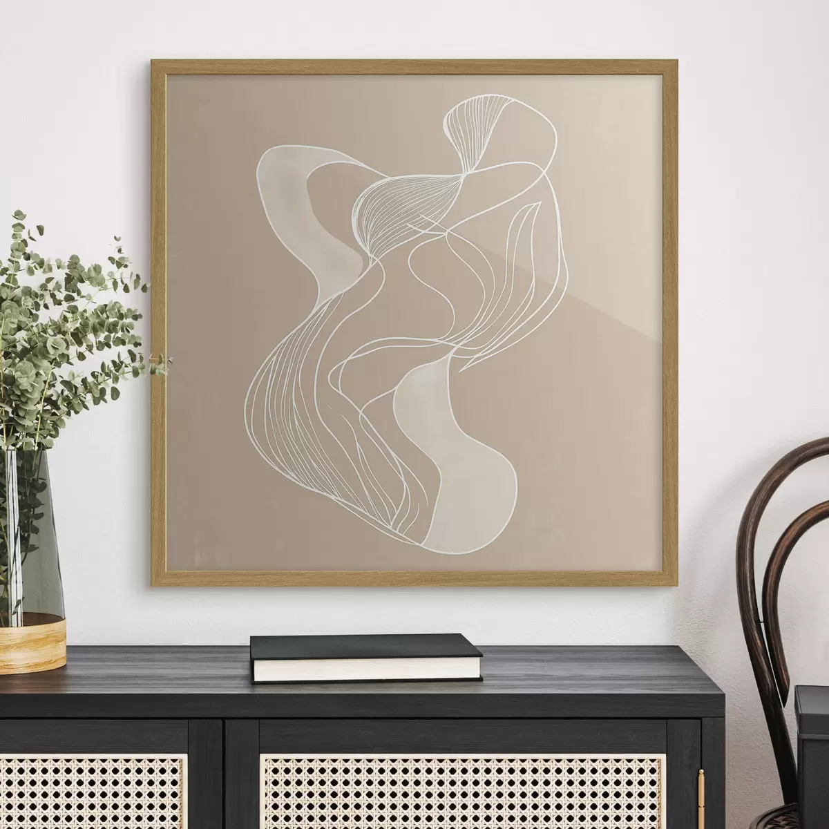 Poster Elegantní abstraktní motiv tvořený tenkými čarami v duchu současného umění f48876