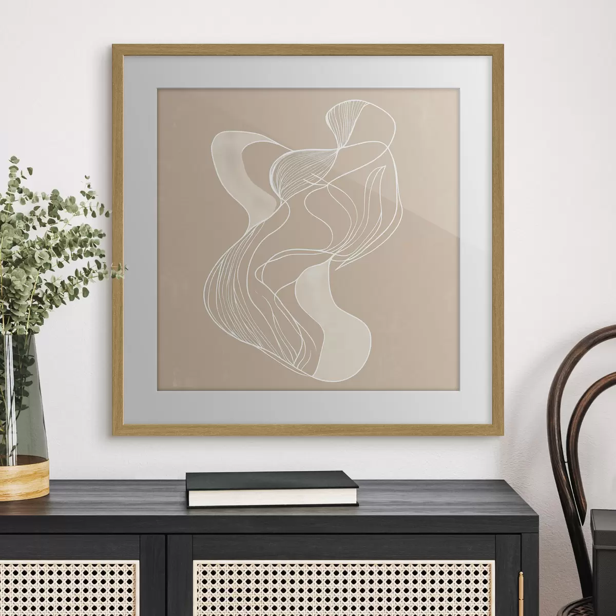 Poster Elegantní abstraktní motiv tvořený tenkými čarami v duchu současného umění f48876