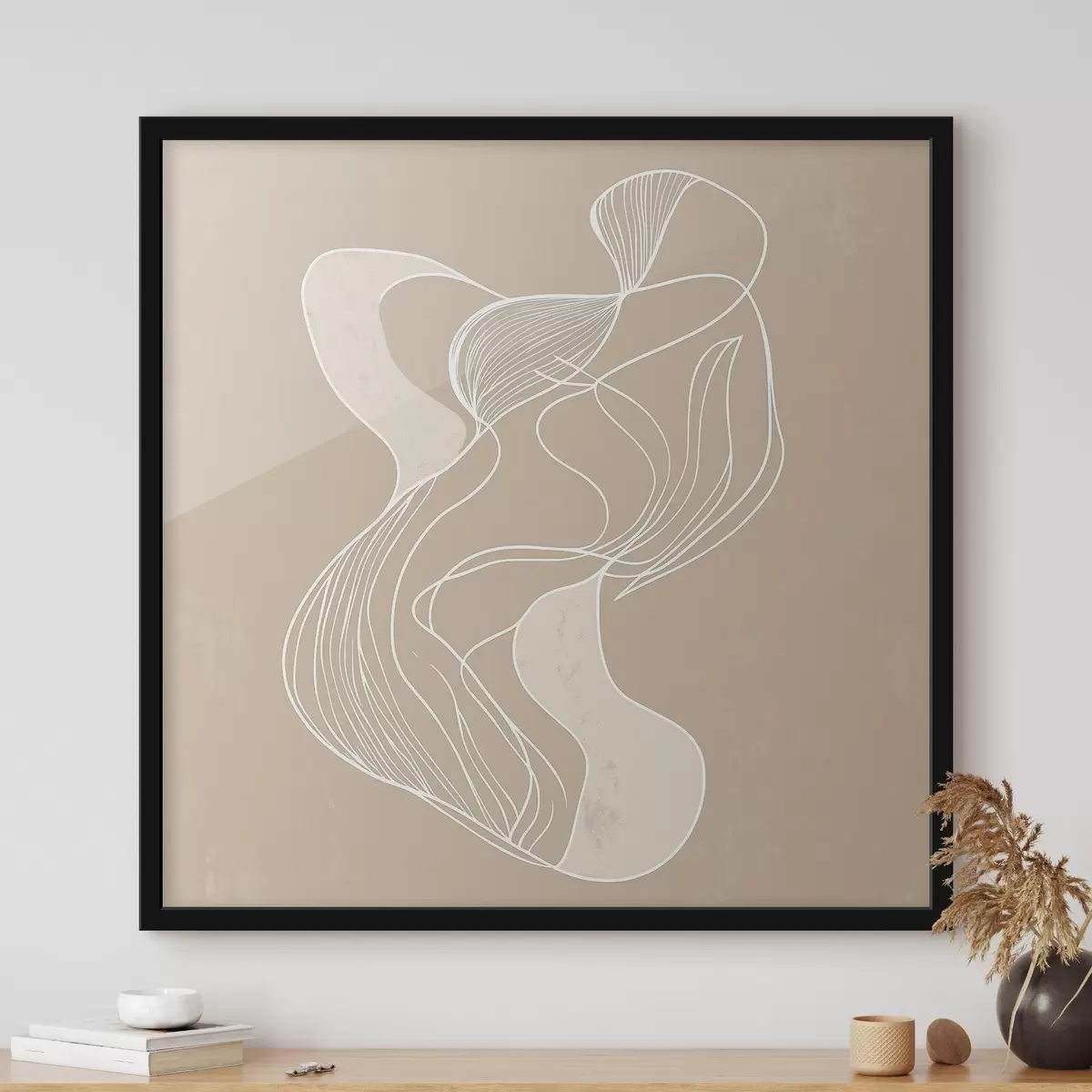 Poster Elegantní abstraktní motiv tvořený tenkými čarami v duchu současného umění f48876