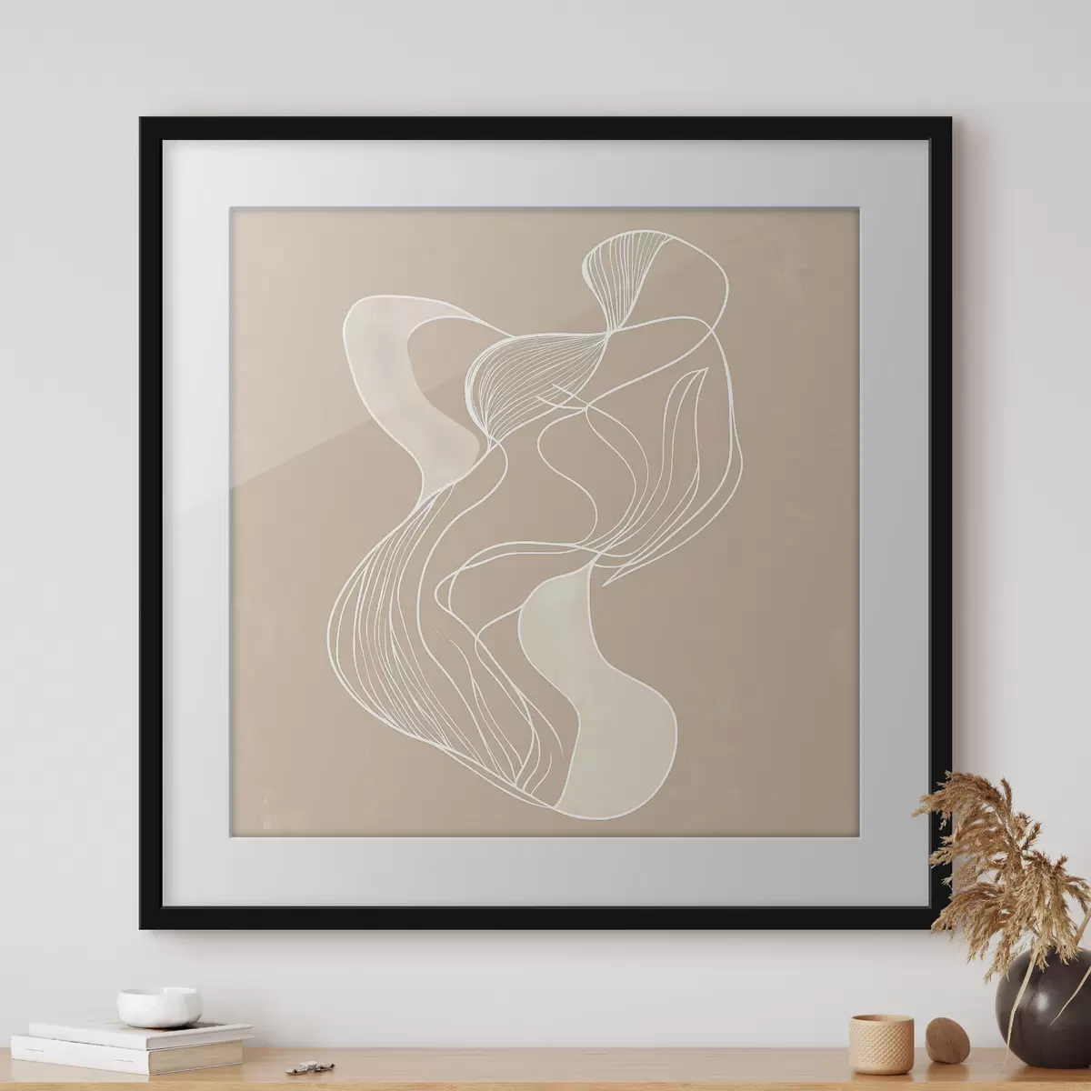 Poster Elegantní abstraktní motiv tvořený tenkými čarami v duchu současného umění f48876