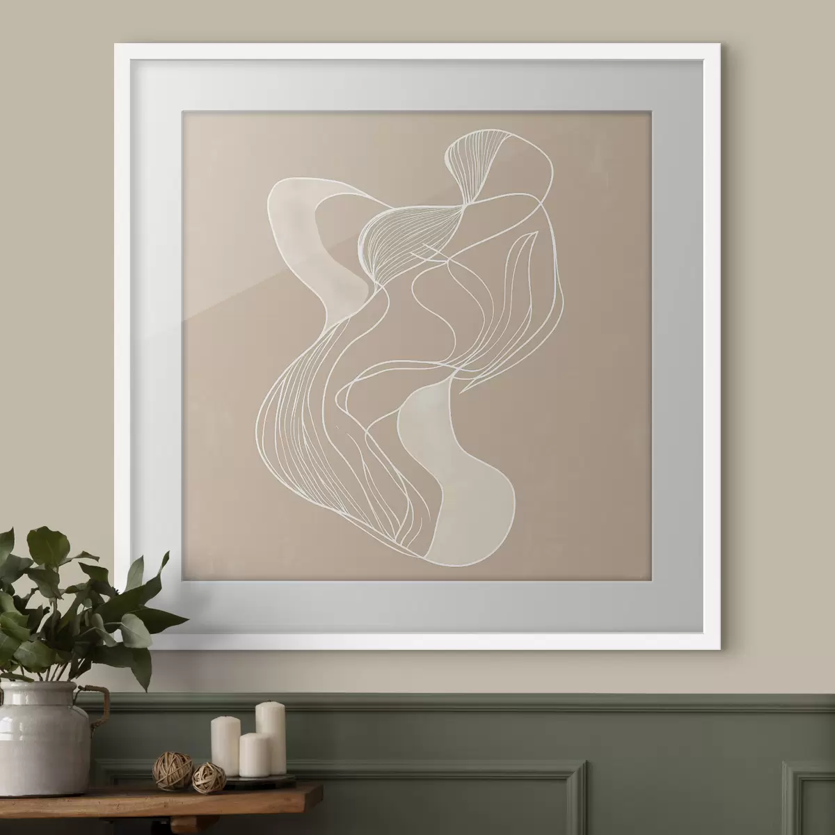 Poster Elegantní abstraktní motiv tvořený tenkými čarami v duchu současného umění f48876