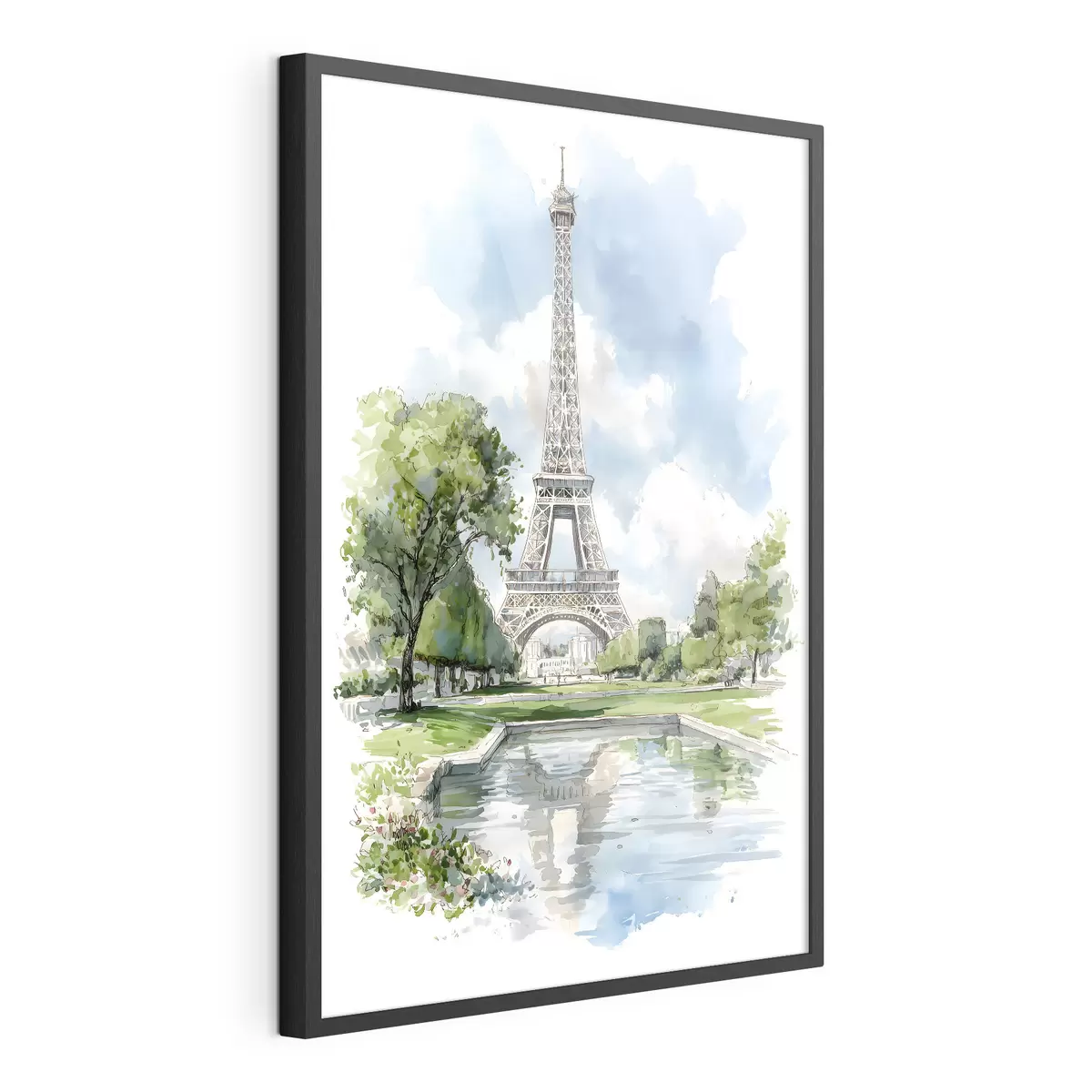 Poster Eiffelova věž ve stylu akvarelu f49424