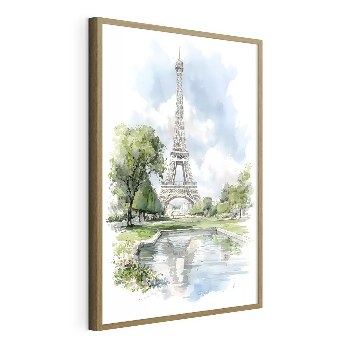 Poster Eiffelova věž ve stylu akvarelu f49424