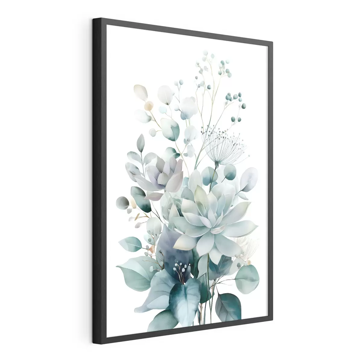 Poster Sukulenty a rostliny ve stylu akvarelu f49427