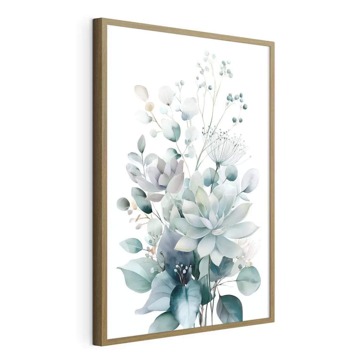 Poster Sukulenty a rostliny ve stylu akvarelu f49427