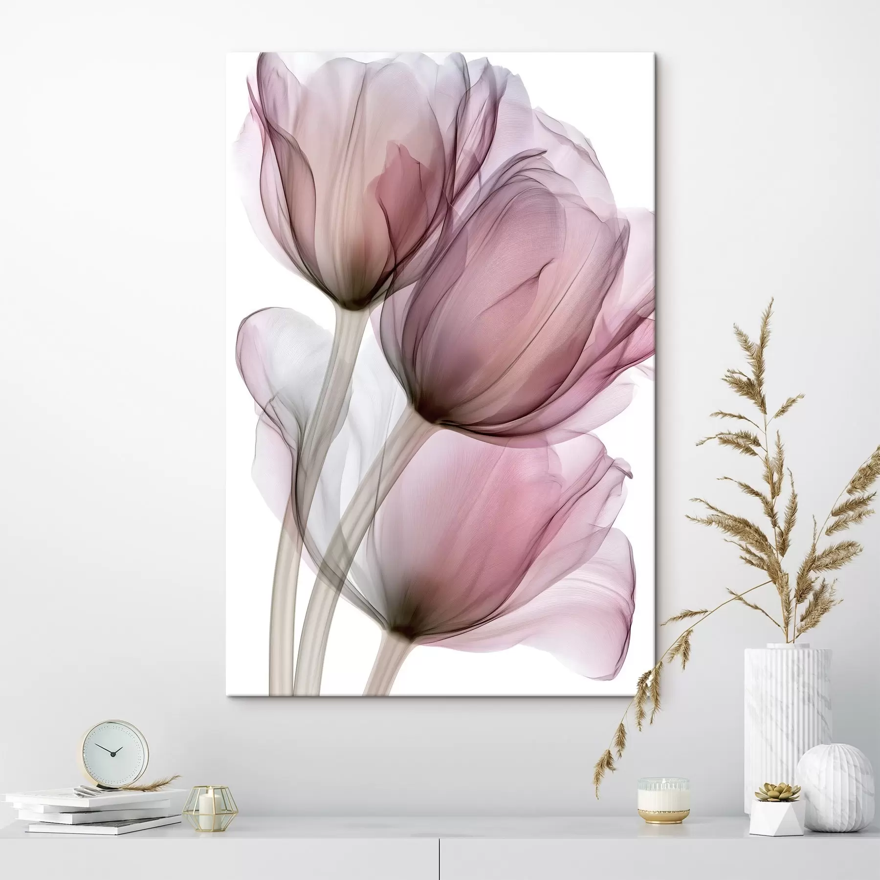 Obraz elegantní poloprůhledné tulipány Č. s49564