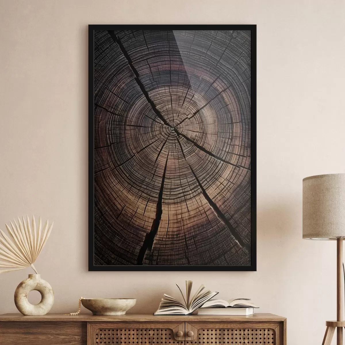 Poster řez červeným dřevem f49560