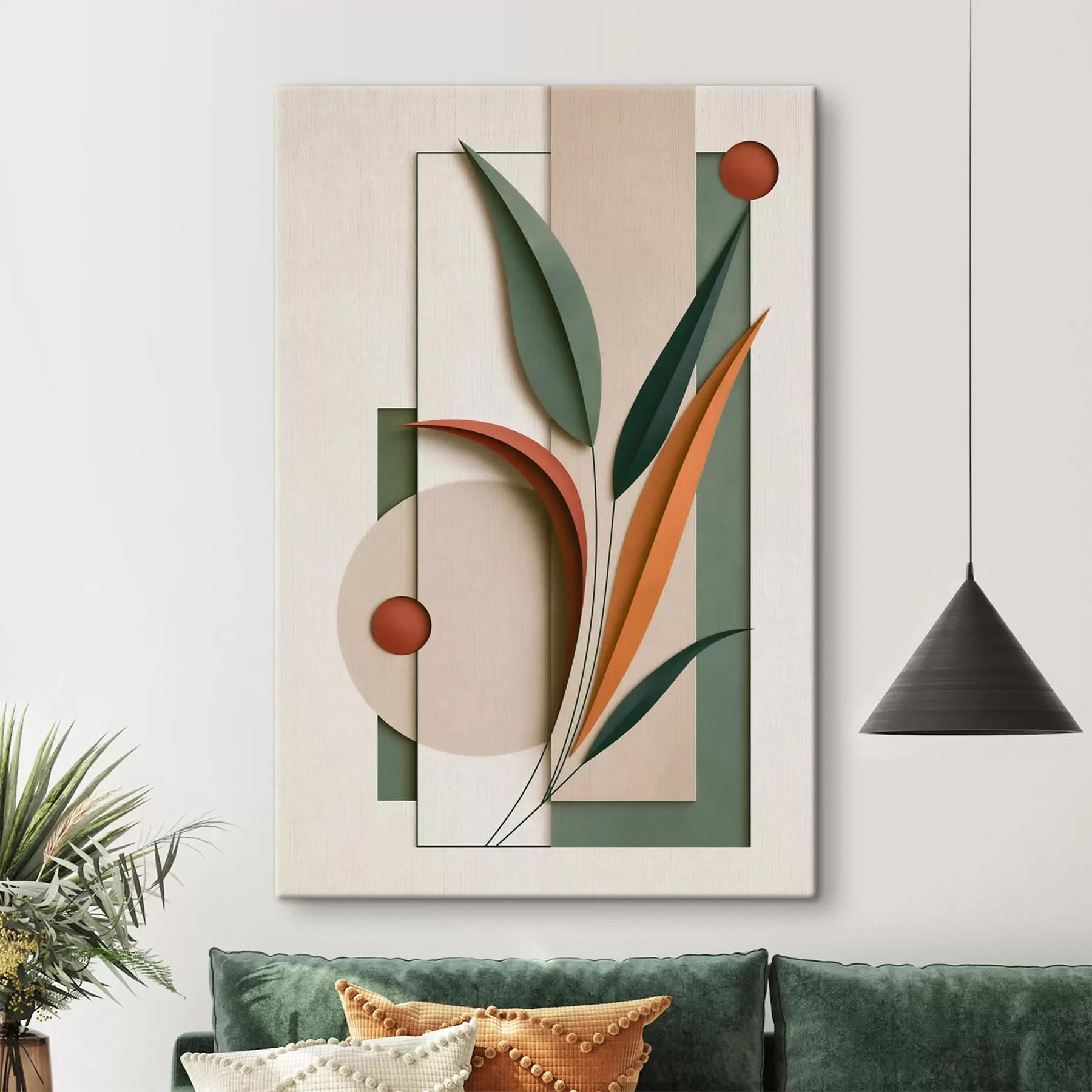 Obraz Geometrická botanická kompozice Č. s49417