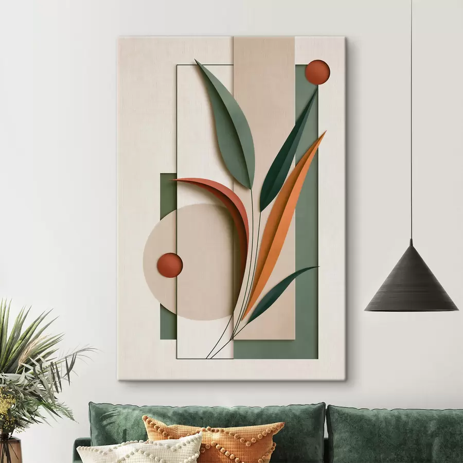 Obraz Geometrická botanická kompozice Č. s49417