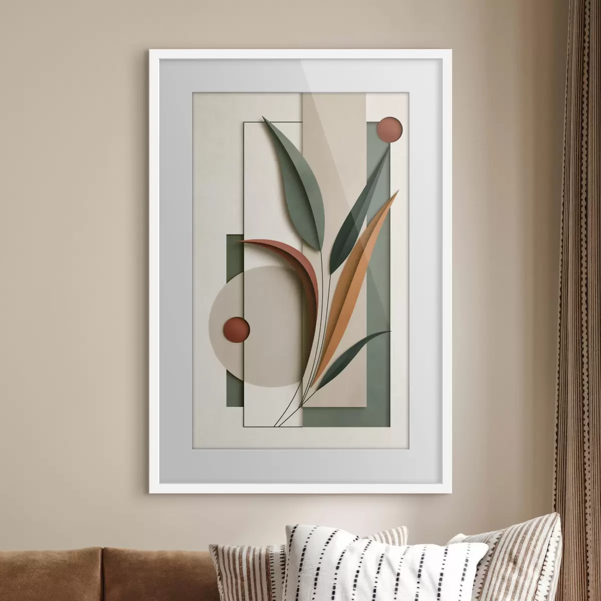 Poster Geometrická botanická kompozice f49417