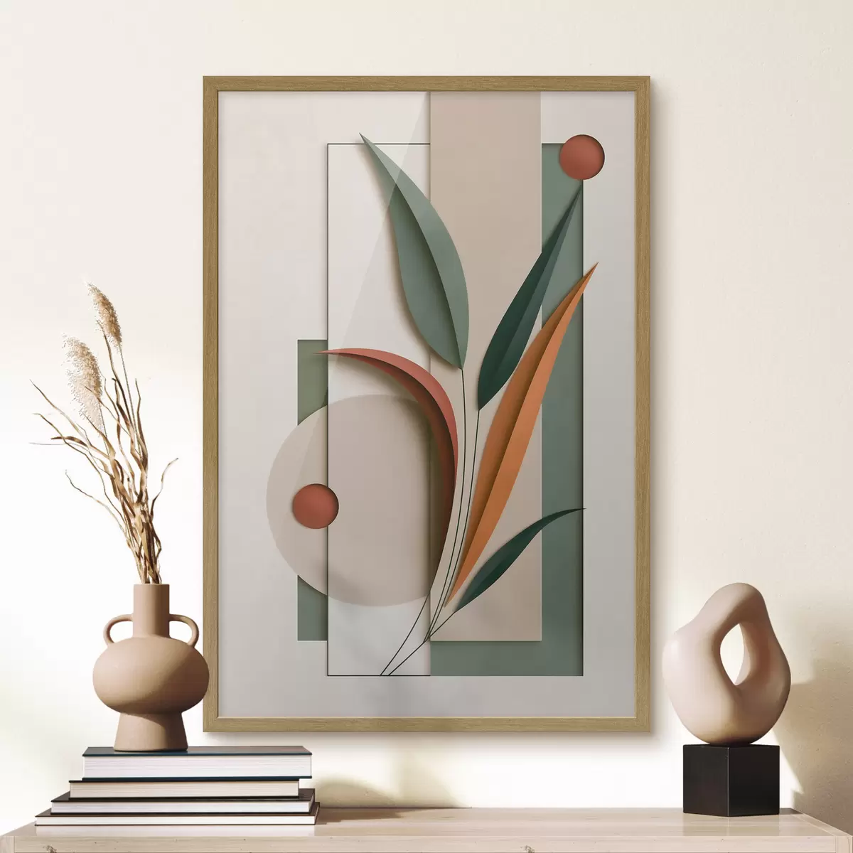 Poster Geometrická botanická kompozice f49417