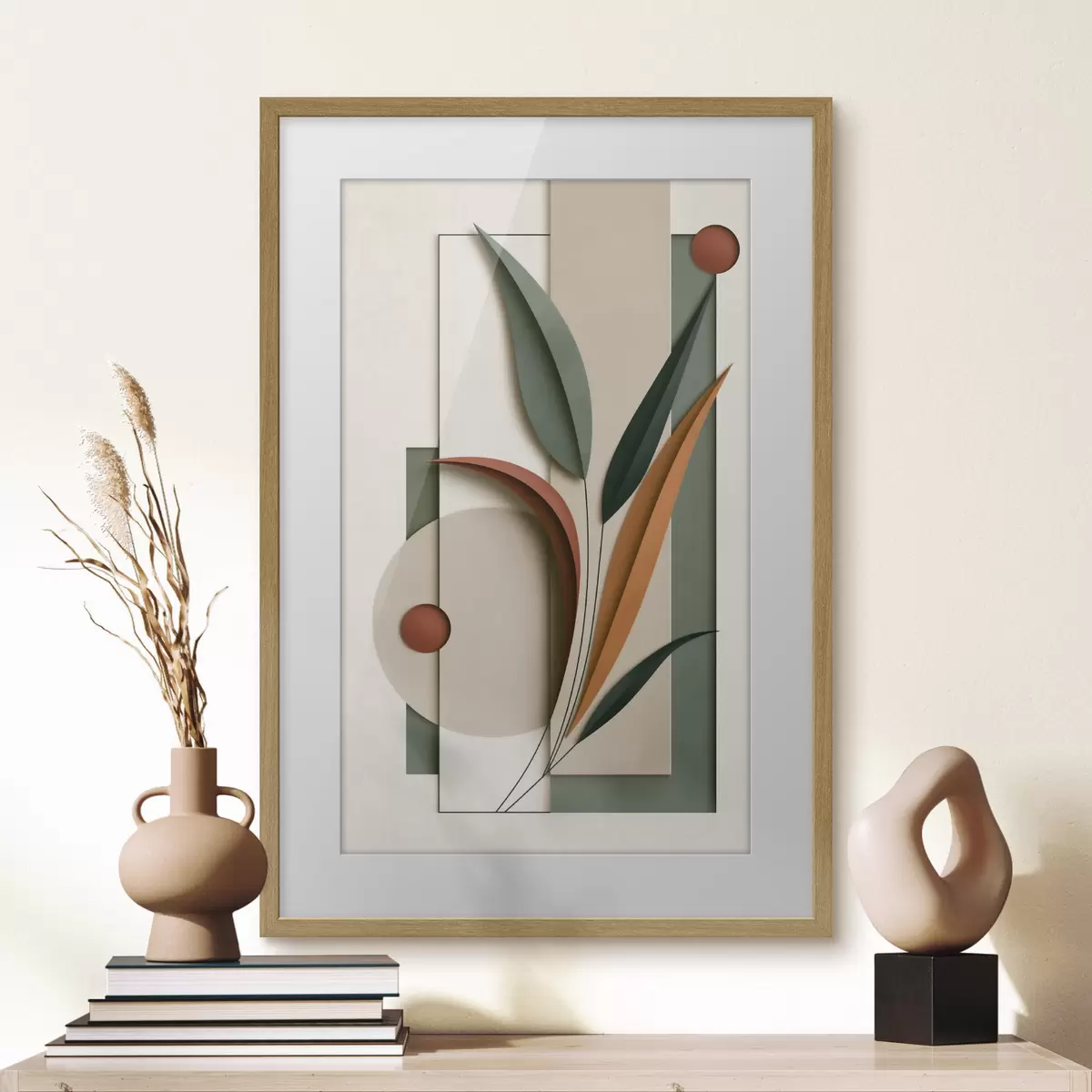 Poster Geometrická botanická kompozice f49417