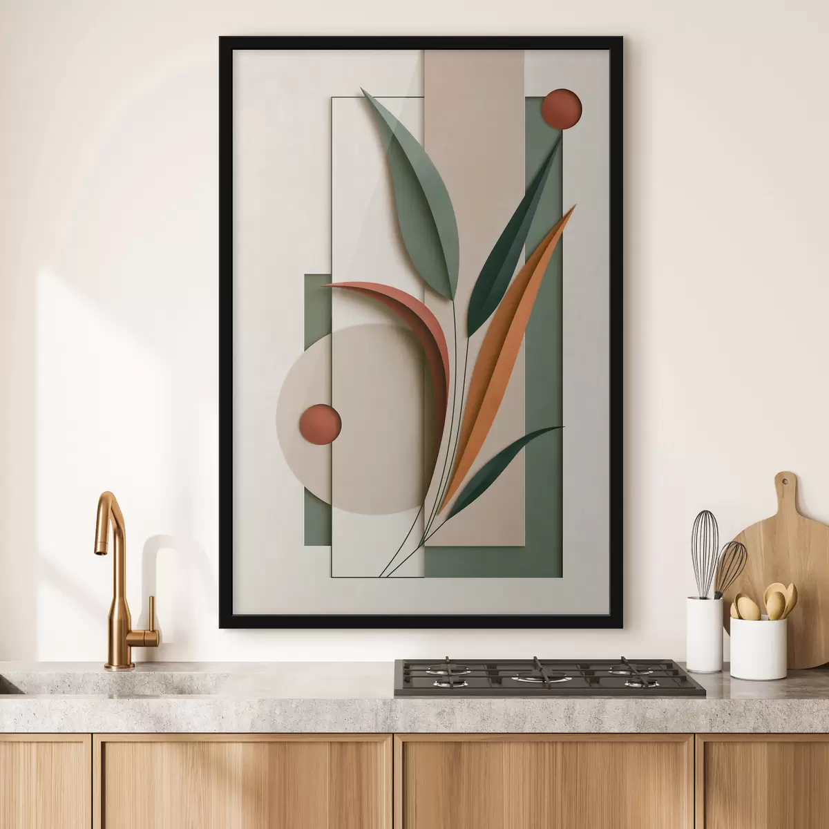 Poster Geometrická botanická kompozice f49417