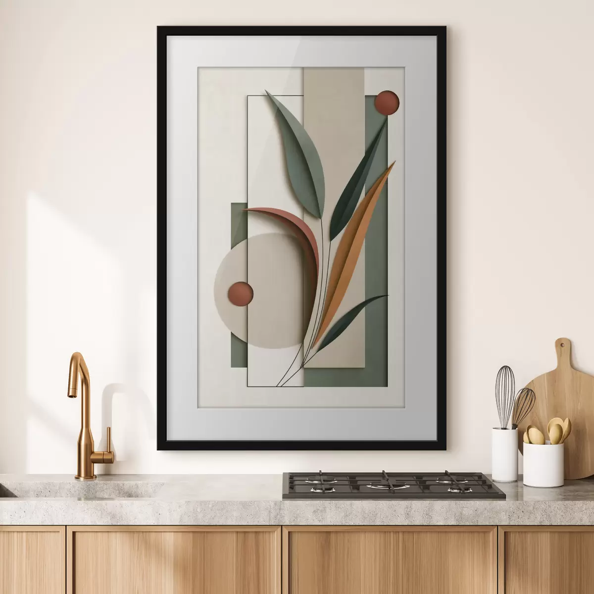 Poster Geometrická botanická kompozice f49417