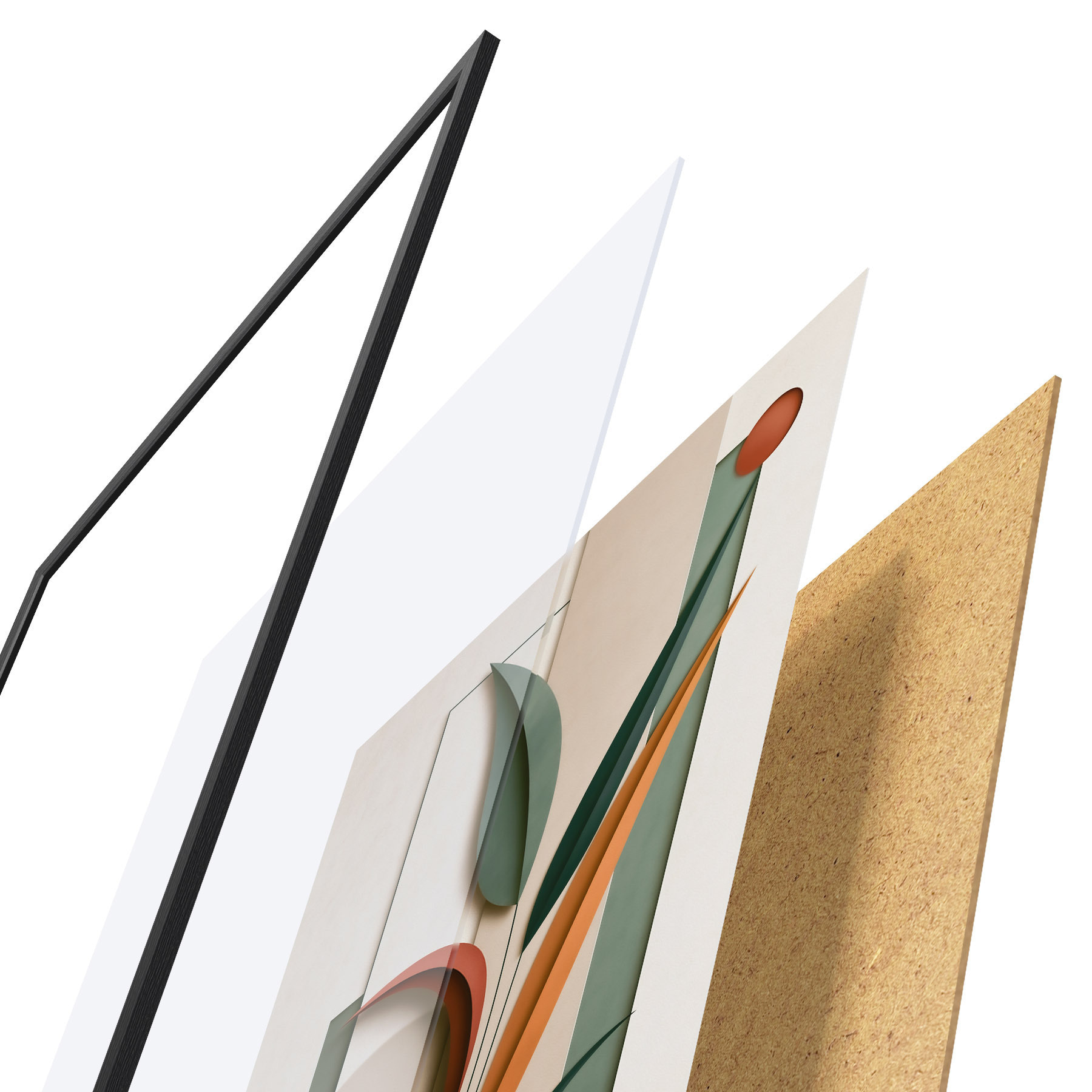 Poster Geometrická botanická kompozice f49417