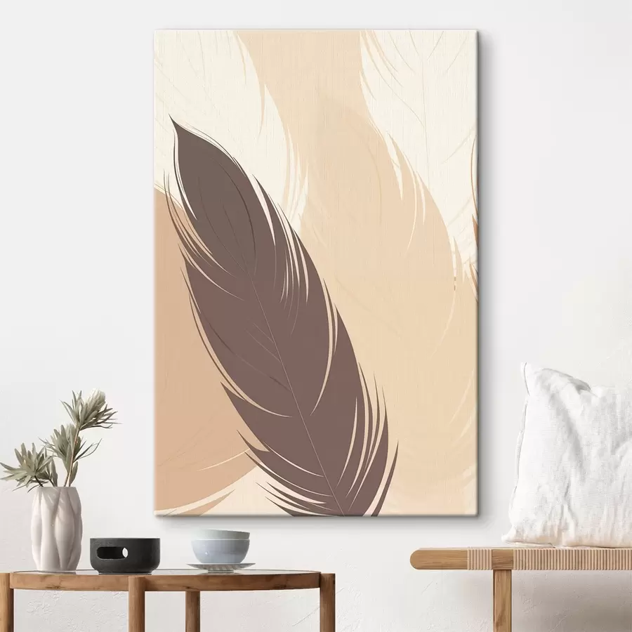 Obraz Abstraktní minimalismus s motivem peří Č. s49382
