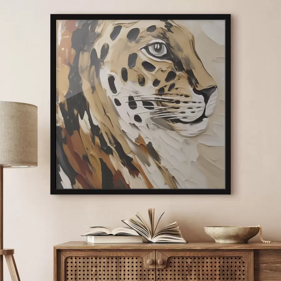 Fototapet Abstraktní leopard, imitace malby f49751