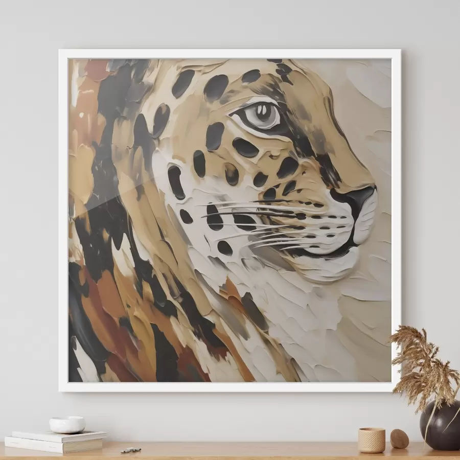 Fototapet Abstraktní leopard, imitace malby f49751