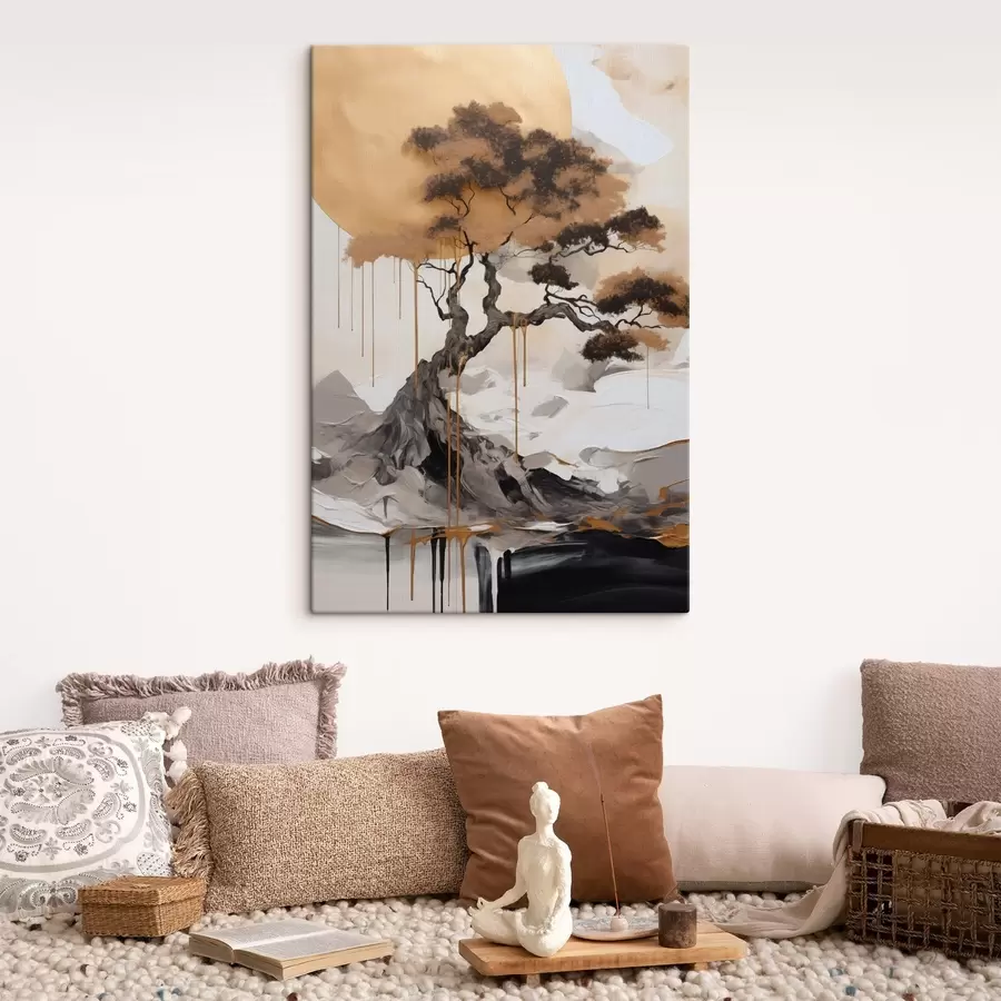 Obraz Dekorativní bonsai, abstraktní malba Č. s49785