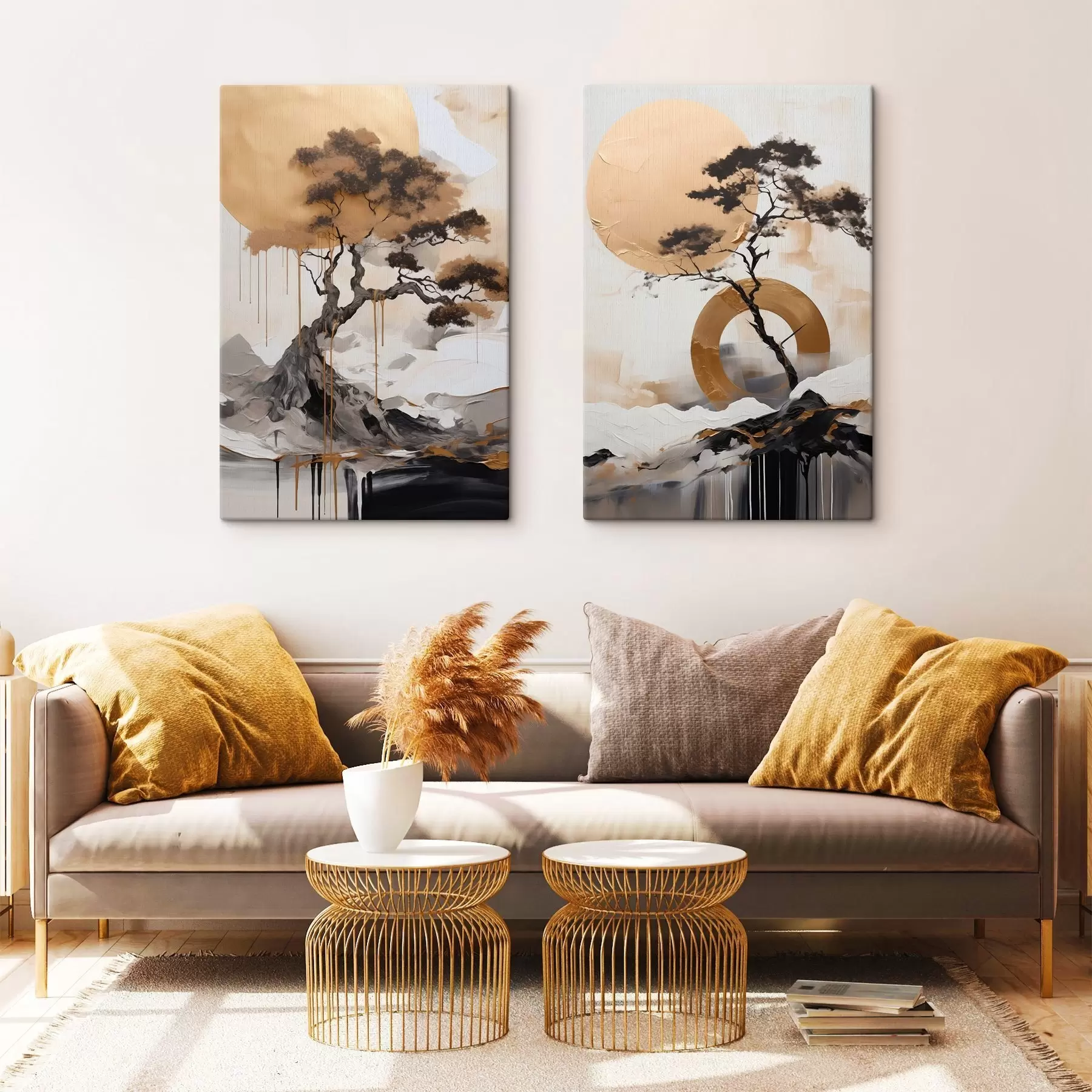 Obraz Dekorativní bonsai, abstraktní malba Č. m30688
