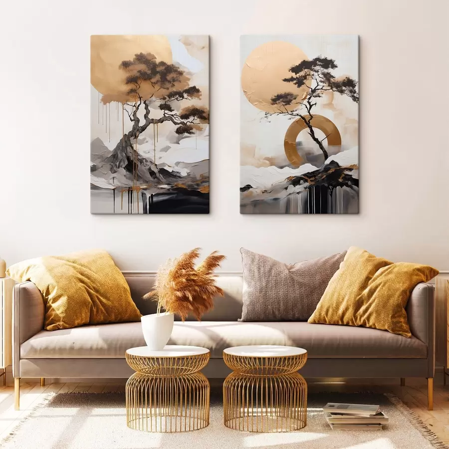 Obraz Dekorativní bonsai, abstraktní malba Č. m30688