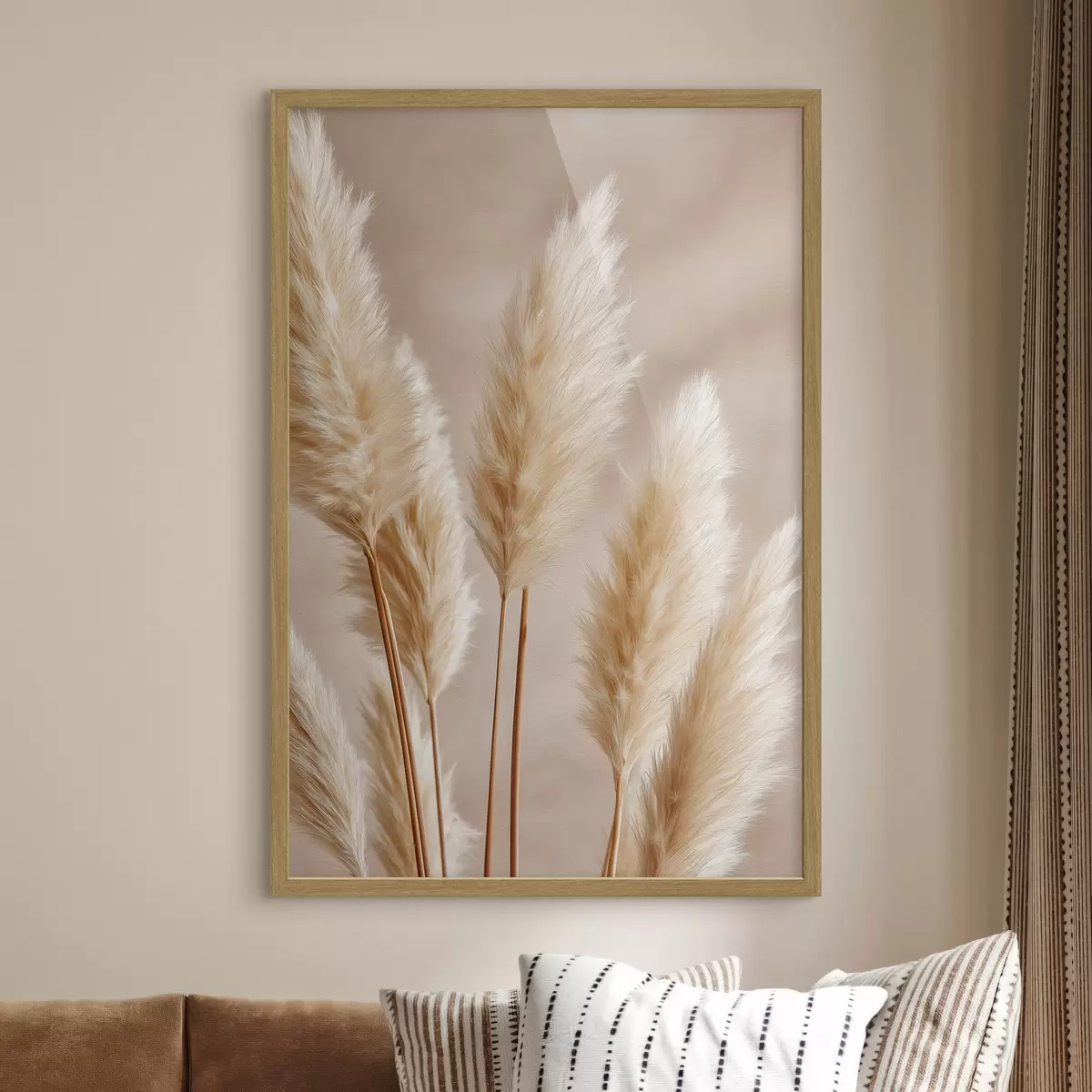 Poster Klády kukuřice a tráva pampová f49920