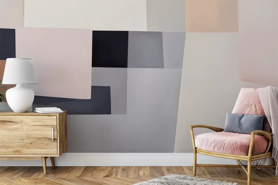 Fototapet Geometrická abstrakce s napodobeninou rozostření a textury w05785
