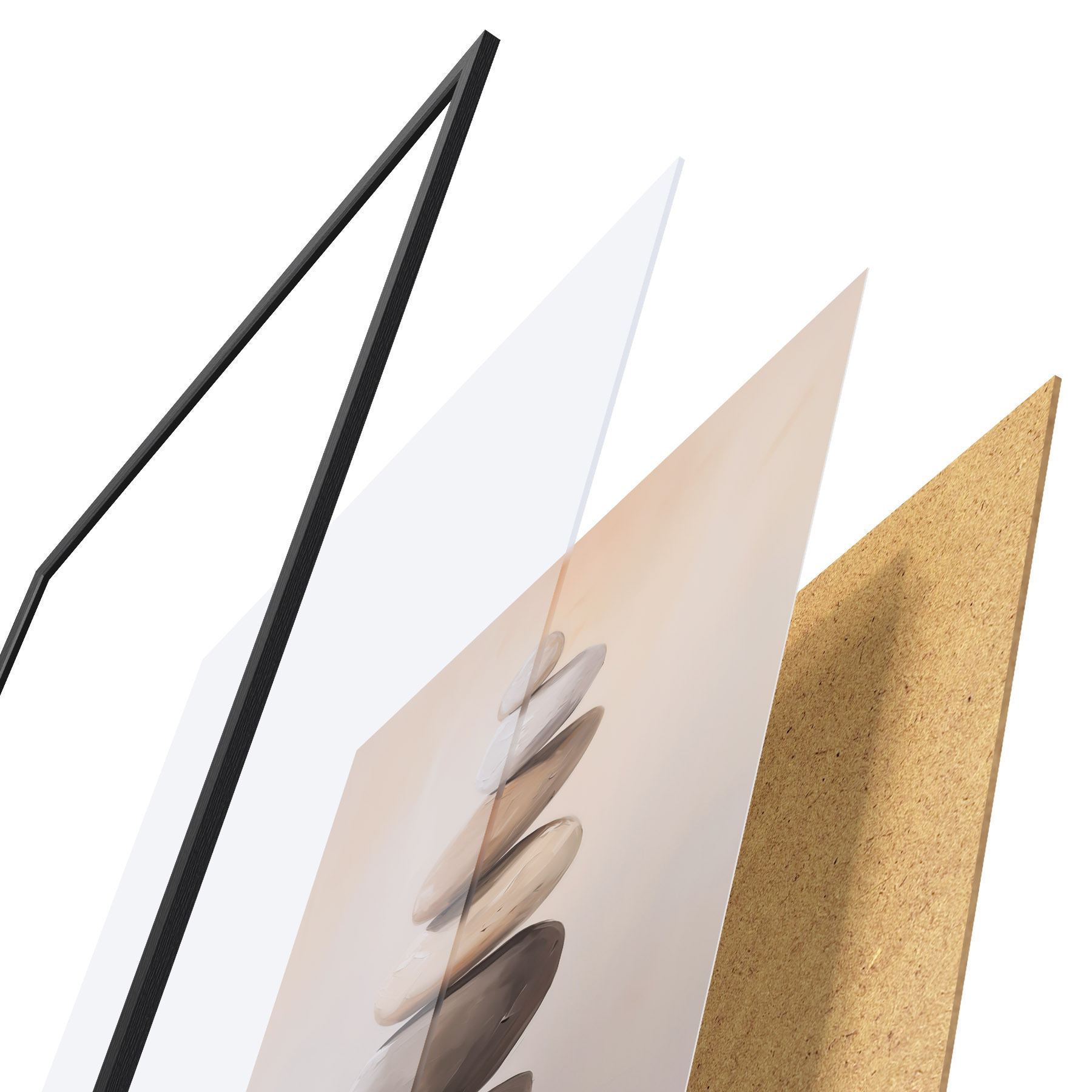Poster Kameny, imitace malby f50060