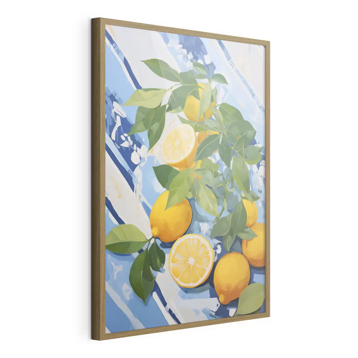Poster Citrony, imitace malby f50066