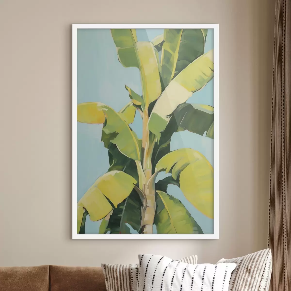 Poster Listy banánovníku, malba v imitaci f50070