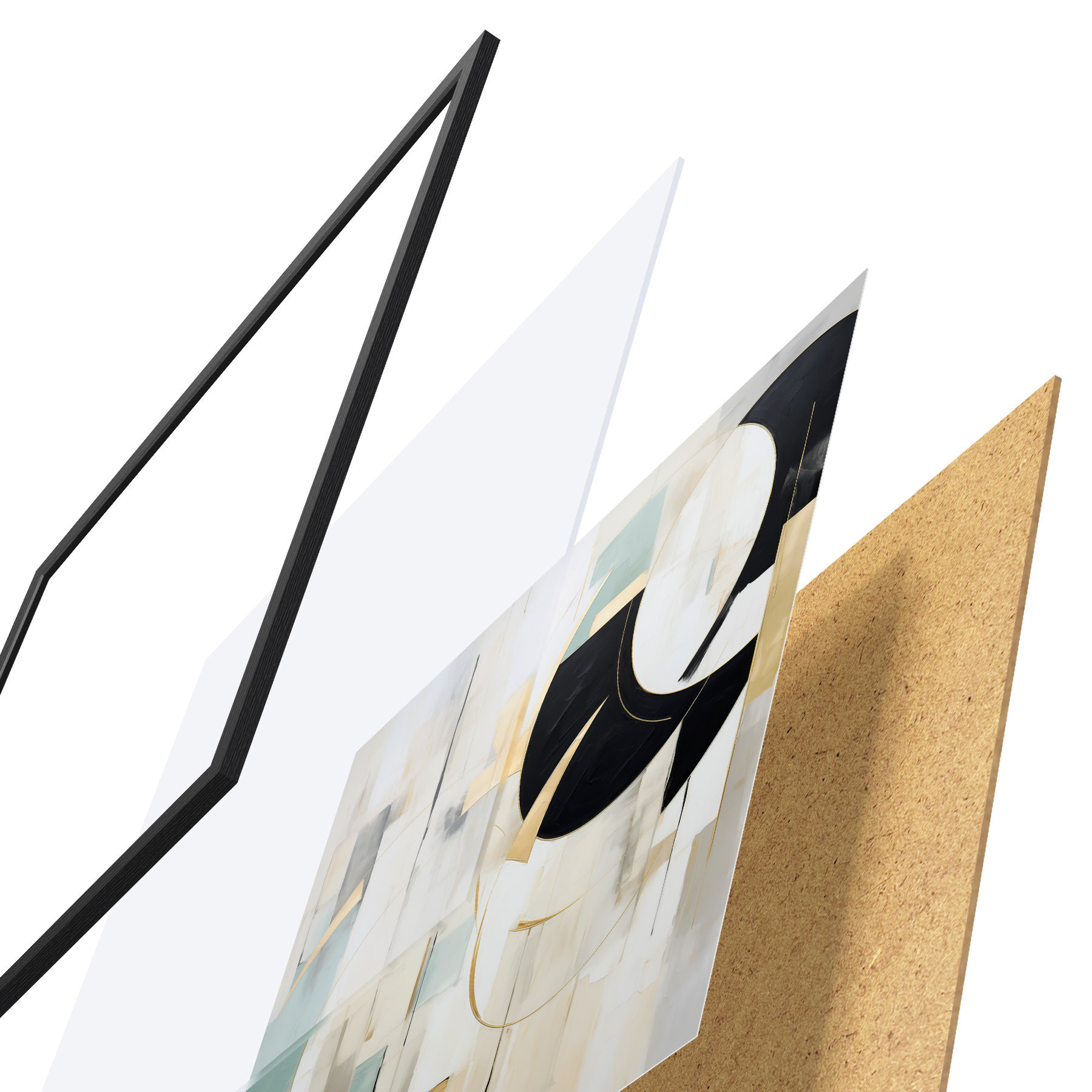 Poster Geometrická abstrakce, napodobování malby f50074