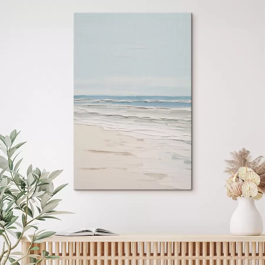 Obraz Minimalistické pobřeží ve světlých tónech Č. s49951