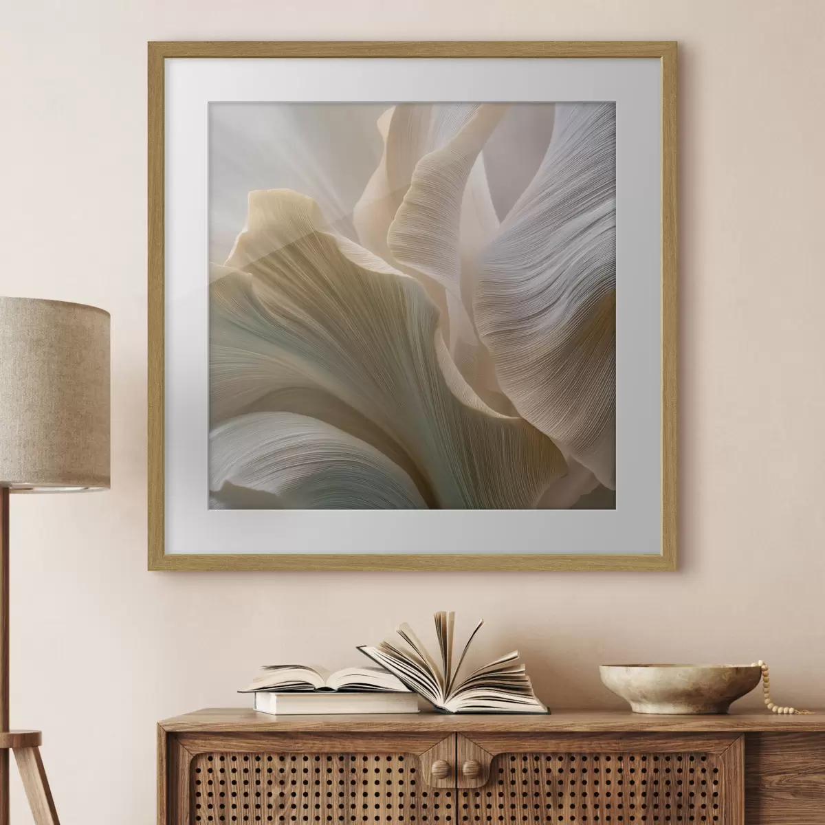 Poster Abstraktní okvětní lístky v jemných odstínech f49945