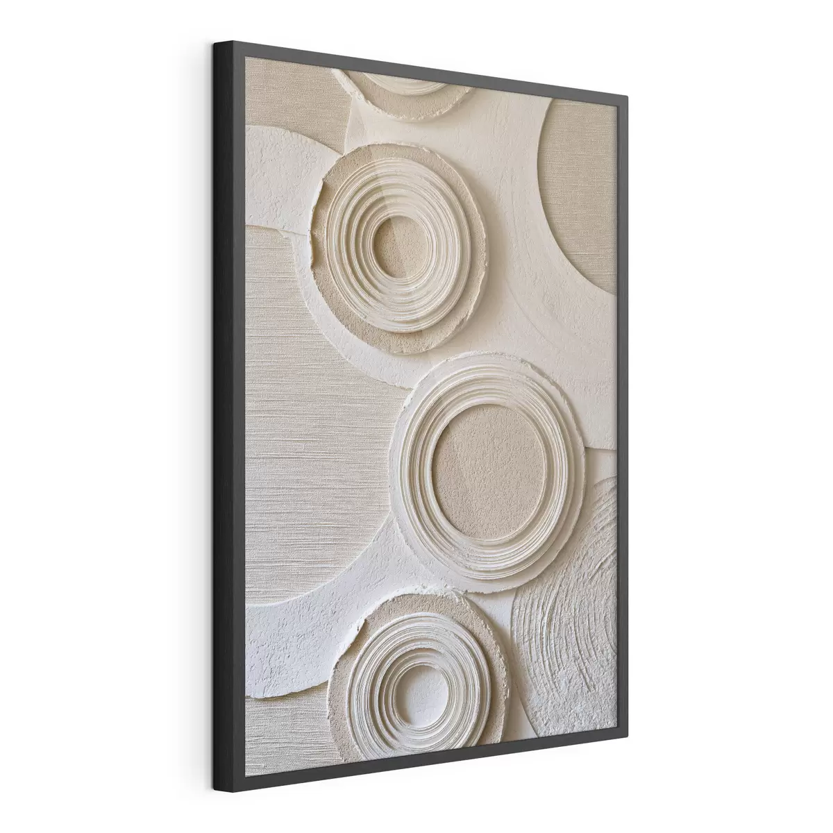 Poster Geometrická kompozice s kruhy a reliéfním efektem f49956