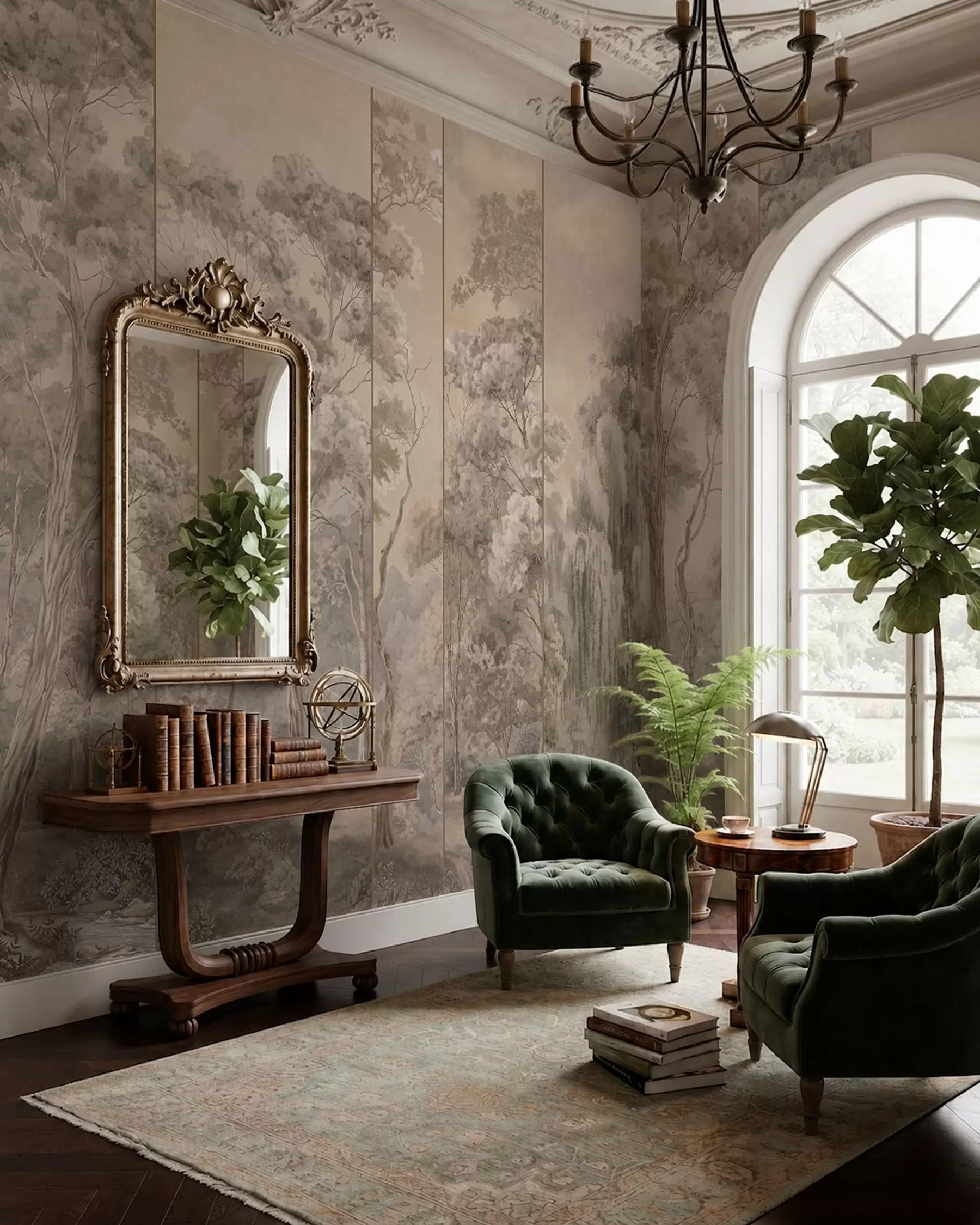 Fototapet Les ve vintage stylu w05811