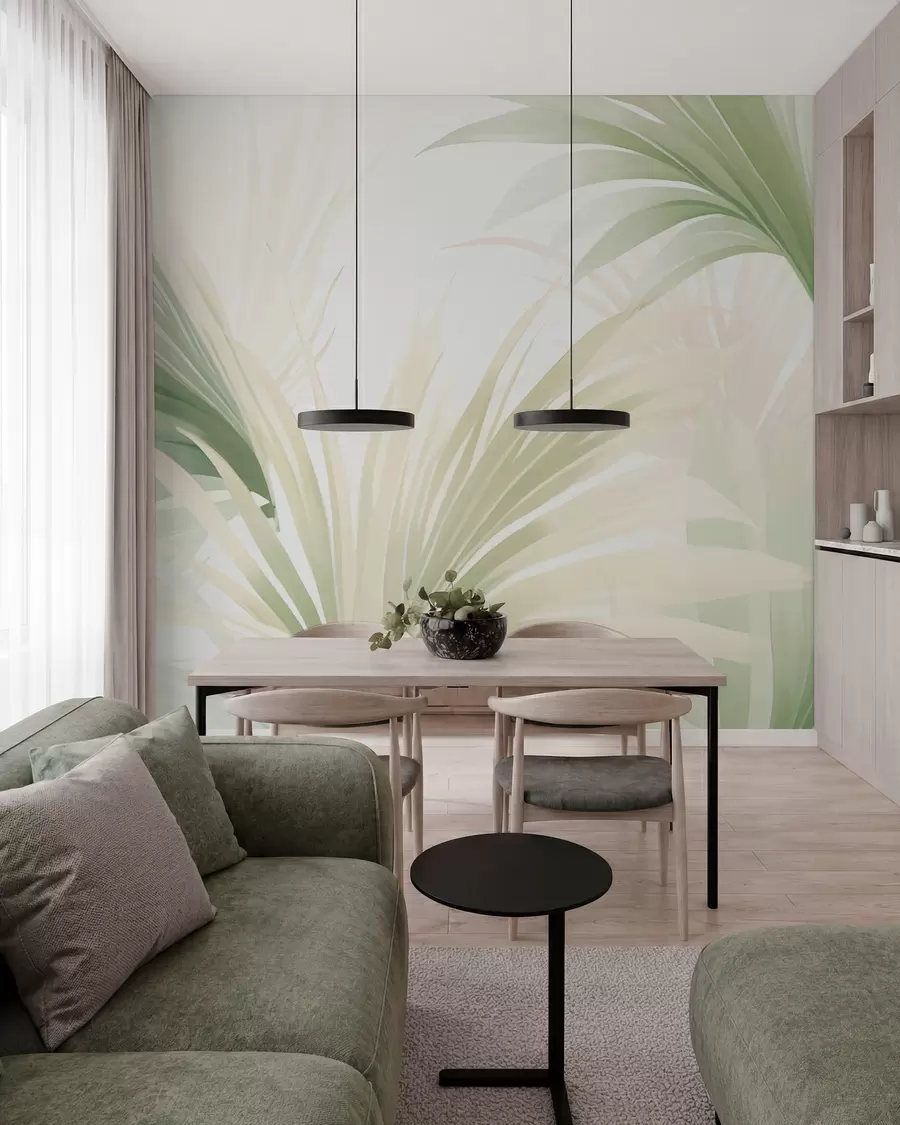 Fototapet palmové listy w05801