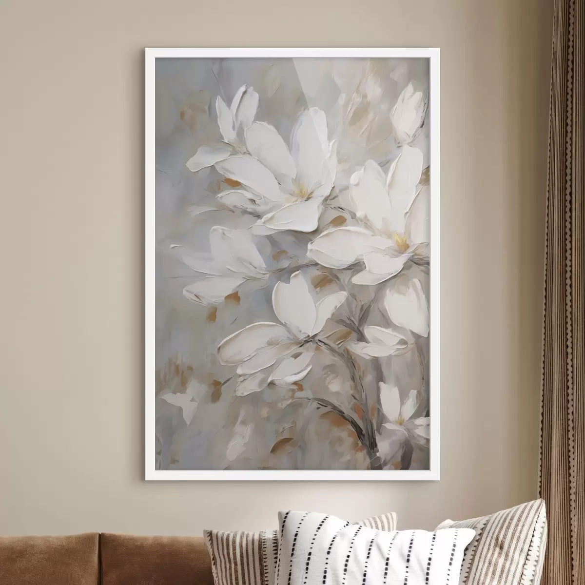 Poster Abstraktní květiny, napodobenina malby f50138