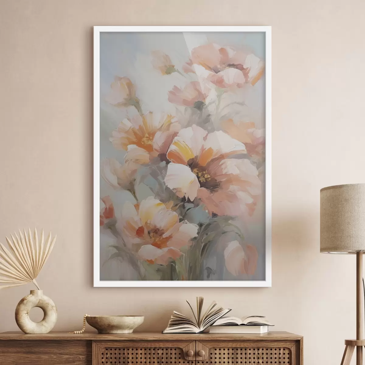 Poster Jemné květiny, imitace malby f50140