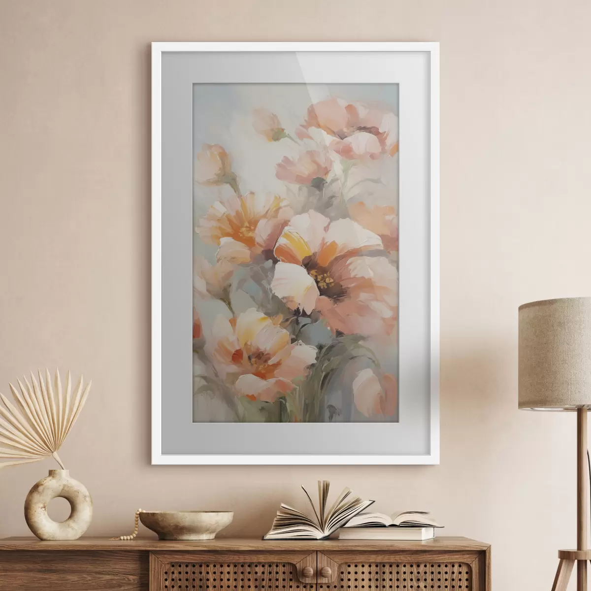 Poster Jemné květiny, imitace malby f50140