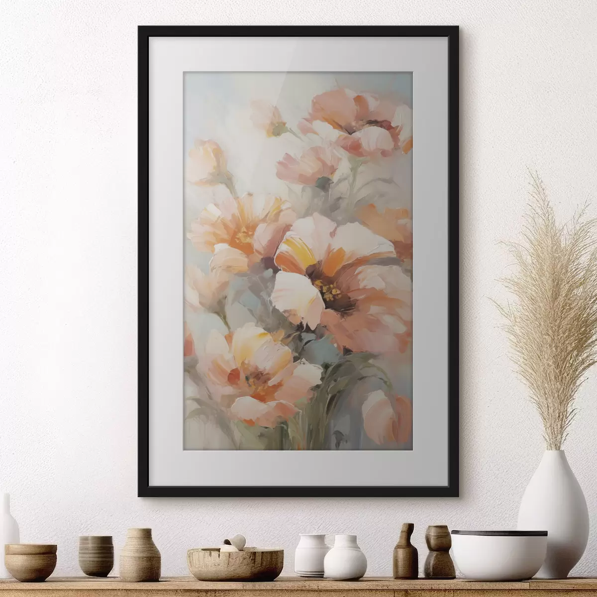 Poster Jemné květiny, imitace malby f50140