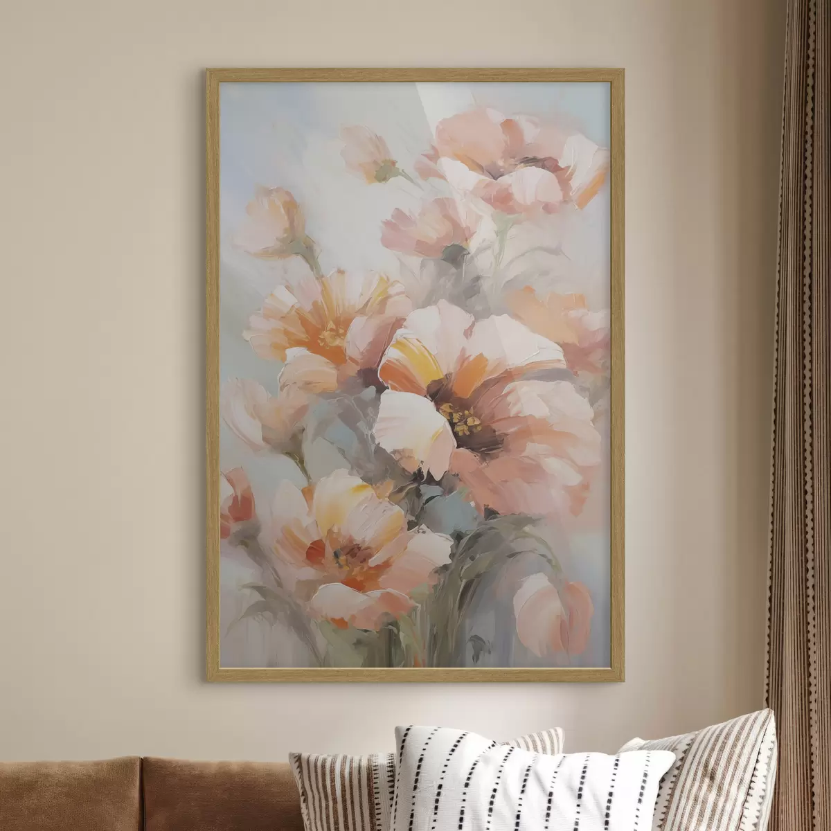 Poster Jemné květiny, imitace malby f50140