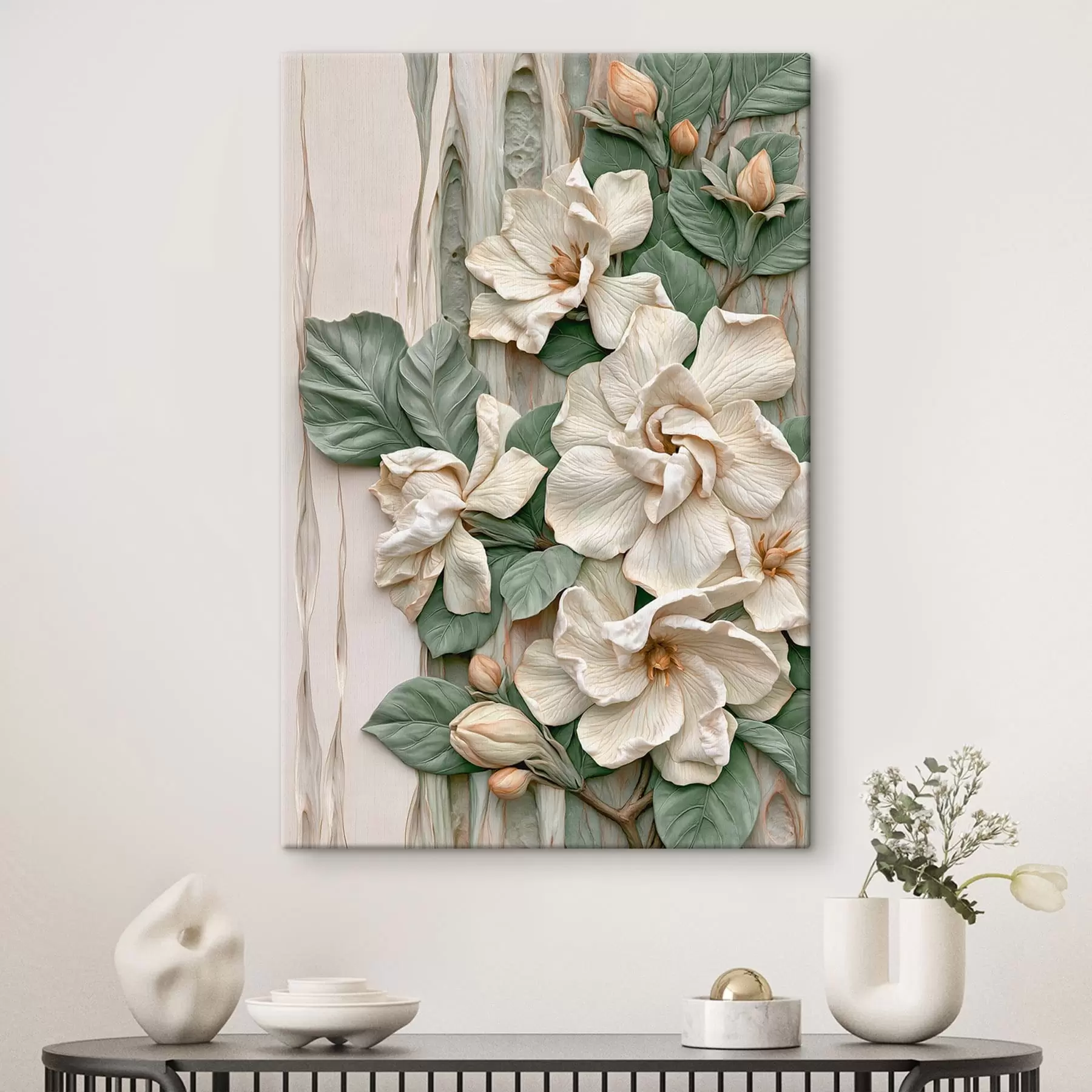 Obraz Abstraktní květiny s listy Č. s50079