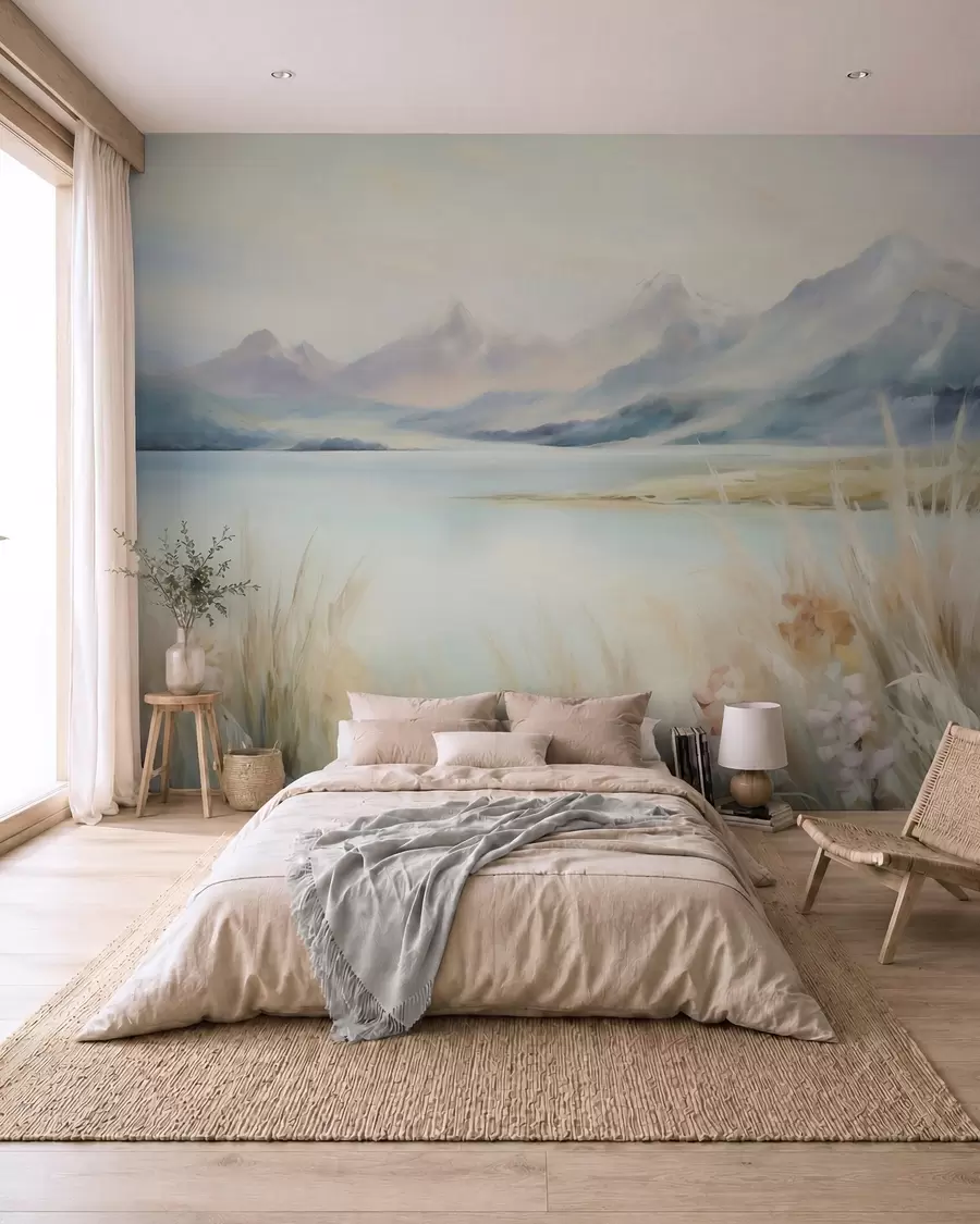 Fototapet Jezero a hory w05824
