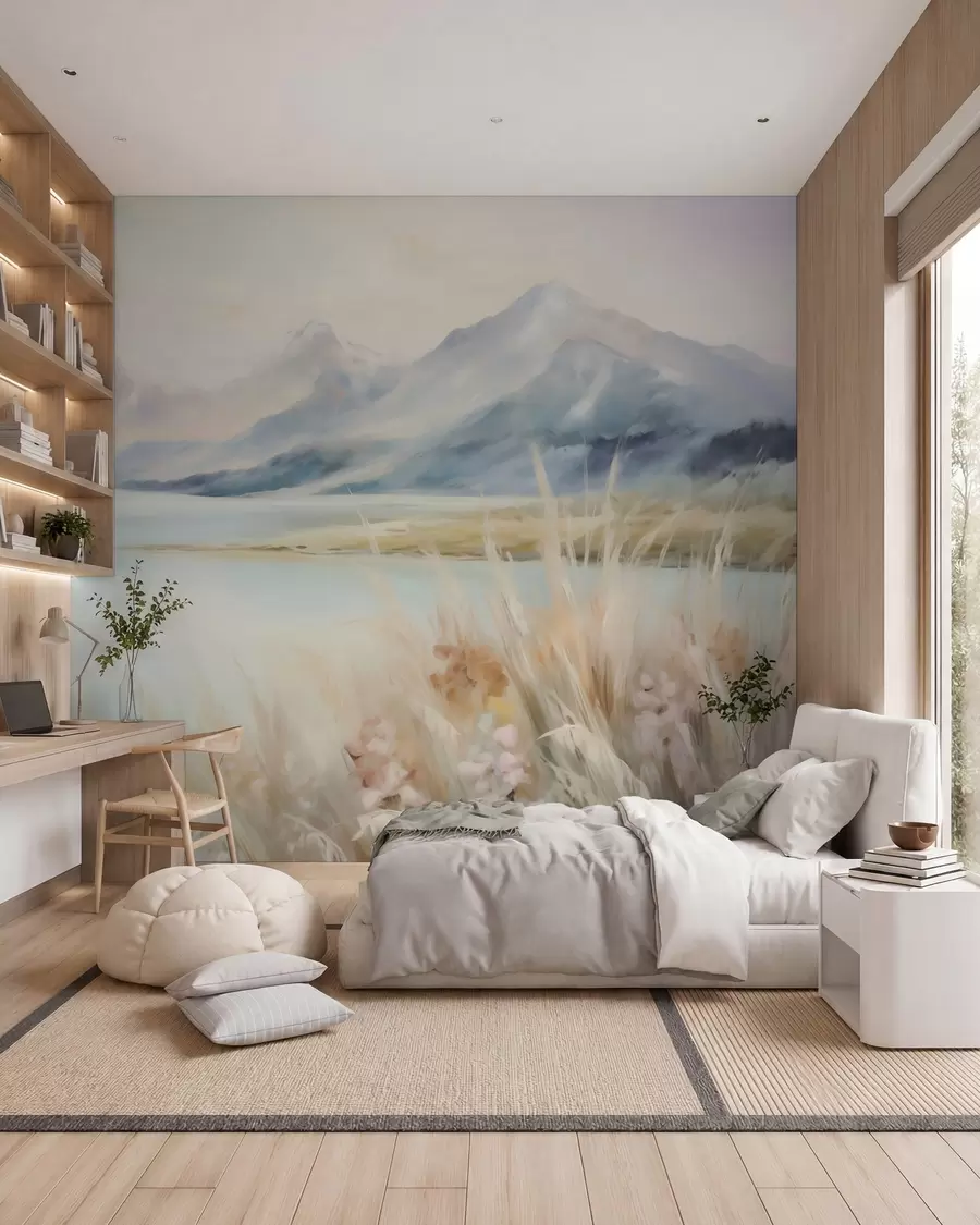 Fototapet Jezero a hory w05824